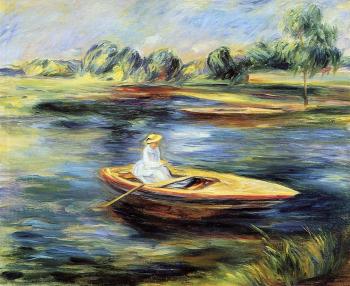 皮埃爾 奧古斯特 雷諾阿 Young Woman Seated in a Rowboat 皮埃爾 奧古斯特 雷諾阿 Young Woman Seated in a Rowboat